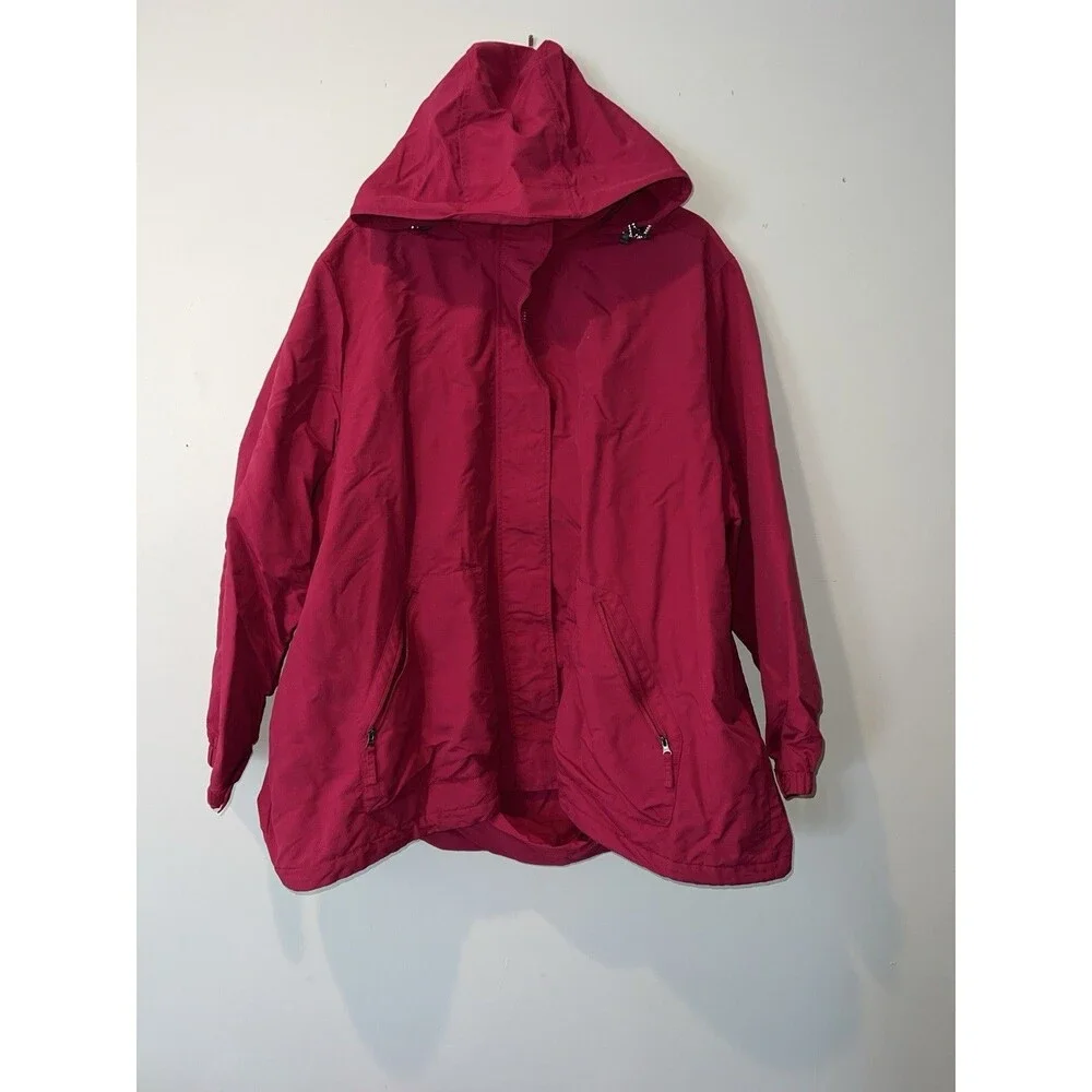 Women’s 3XL Land’s End Coat Magenta Warm Vintage The Outfitters - Picture 4 of 5